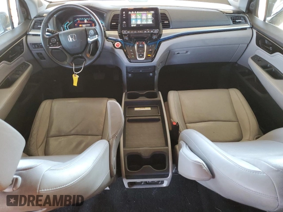 2020 Honda Odyssey Elite with VIN 5FNRL6H92LB059920, listed as a Copart auction lot 49993995 with 40,737 mi miles and Salvage Title. Bid and sale history available at DreamBid. Image 8.