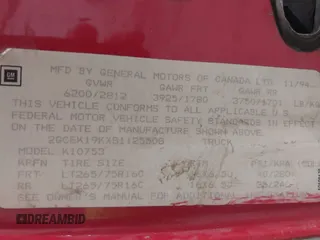 1995 Chevrolet Silverado 1500 with VIN 2GCEK19KXS1125508, listed as a IAAI auction lot 42058195 with 256,480 mi miles and . Bid and sale history available at DreamBid. Image 9.