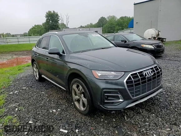 2021 Audi Q5 Premium Plus with VIN WA1BAAFY5M2100978, listed as a Copart auction lot 60649225 with 25,693 mi miles and Salvage title. Bid and sale history available at DreamBid. Image 14.