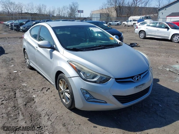 2016 Hyundai Elantra SE with VIN KMHDH4AE0GU480888, listed as a IAAI auction lot 41923645 with 120,830 mi miles. Bid and sale history available at carsss.com. Image 1.