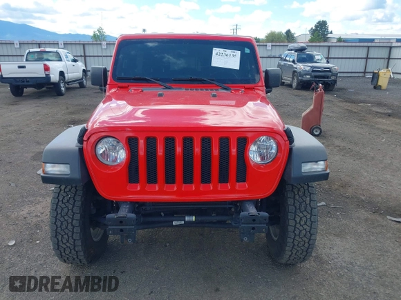 2020 Jeep Wrangler Unlimited Sport S z VIN 1C4HJXDN5LW279865, wystawiony jako IAAI lot #42236135 z przebiegiem 101 225 mil mil oraz . Historia ofert i sprzedaży dostępna na DreamBid. Obrazek 12.