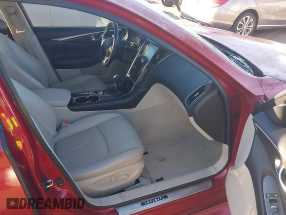 2014 Infiniti Q50 Premium with VIN JN1BV7AR1EM703805, listed as a IAAI auction lot 41657639 with 68,882 mi miles. Bid and sale history available at carsss.com. Image 5.