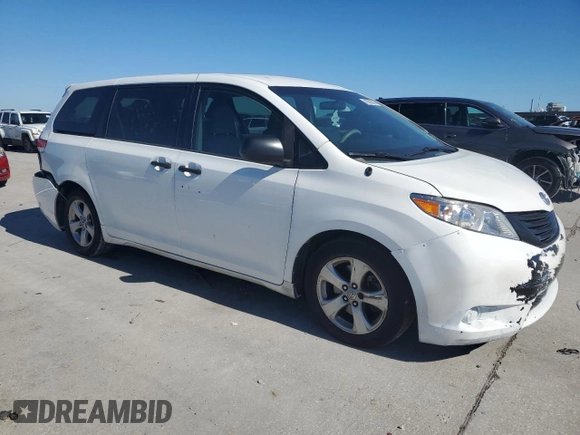 2013 Toyota Sienna L with VIN 5TDZK3DC3DS396354, listed as a Copart auction lot 46595645 with 429,245 mi miles and Salvage Title. Bid and sale history available at carsss.com. Image 4.