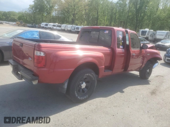 2004 Ford Ranger XL Fleet with VIN 1FTYR44U24PA20342, listed as a Copart auction lot 55420035 with Not Provided miles and Salvage Title. Bid and sale history available at DreamBid. Image 3.