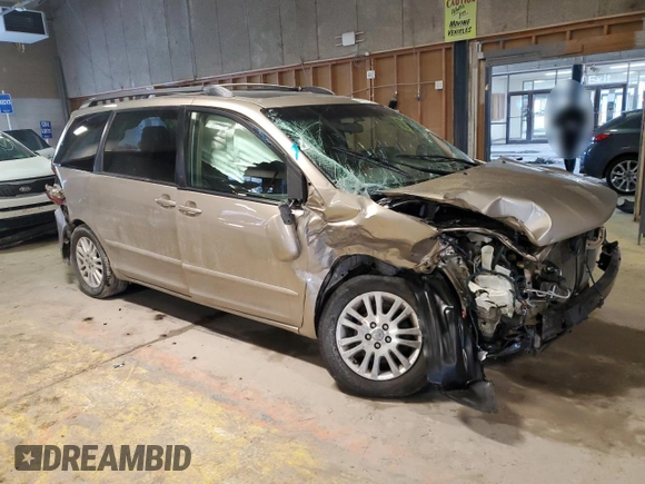 2009 Toyota Sienna XLE with VIN 5TDZK22C19S236333, listed as a Copart auction lot 46102125 with 177,302 mi miles and Non repairable. Bid and sale history available at DreamBid. Image 4.