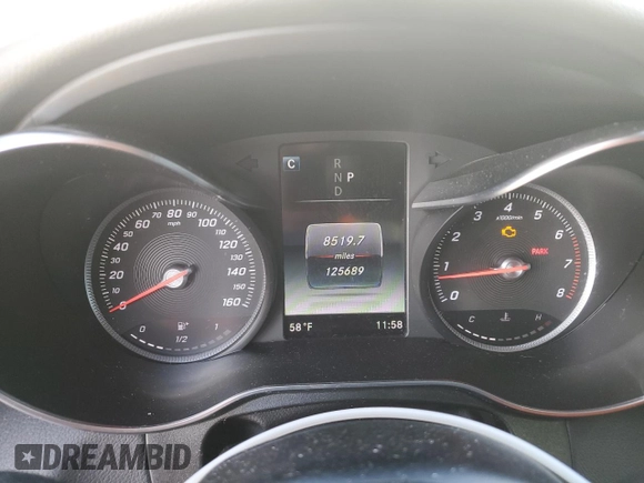2018 Mercedes-Benz GLC with VIN WDC0G4KB8JV070619, listed as a Copart auction lot 48543395 with 125,689 mi miles and Salvage Title. Bid and sale history available at carsss.com. Image 9.