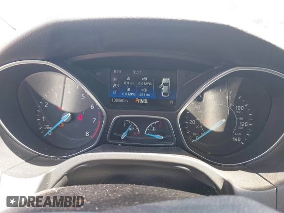 2017 Ford Focus SE with VIN 1FADP3F29HL234323, listed as a IAAI auction lot 42143821 with 138,860 mi miles. Bid and sale history available at carsss.com. Image 7.