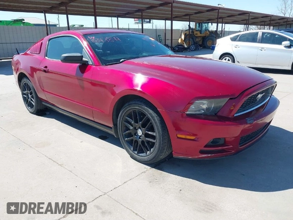 2014 Ford Mustang V6 with VIN 1ZVBP8AM3E5331909, listed as a IAAI auction lot 41843849 with 141,514 mi miles. Bid and sale history available at carsss.com. Image 1.