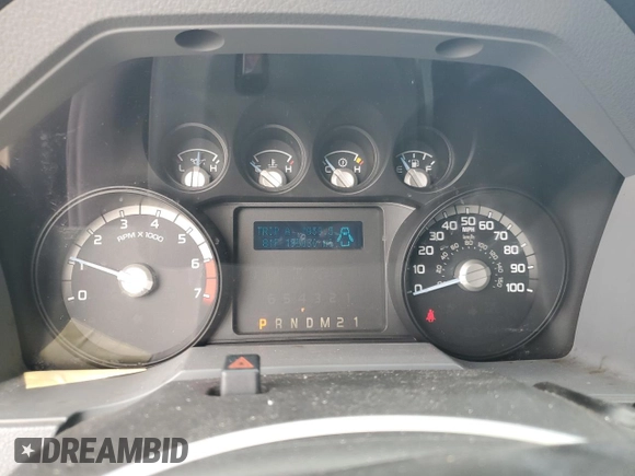 2012 Ford F-250 XL with VIN 1FT7X2A61CEC15533, listed as a Copart auction lot 57883444 with 195,030 mi miles and Salvage title. Bid and sale history available at DreamBid. Image 9.