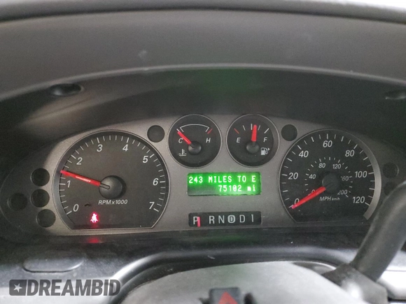 2005 Mercury Sable GS with VIN 1MEFM50U55A610796, listed as a Copart auction lot 76559784 with 75,102 mi miles and Salvage Title. Bid and sale history available at DreamBid. Image 9.