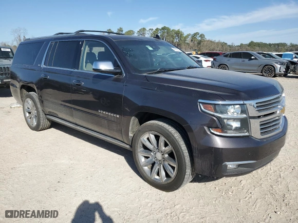 2015 Chevrolet Suburban LTZ with VIN 1GNSKKKC3FR551752, listed as a Copart auction lot 47878375 with 140,330 mi miles and Salvage Title. Bid and sale history available at carsss.com. Image 4.