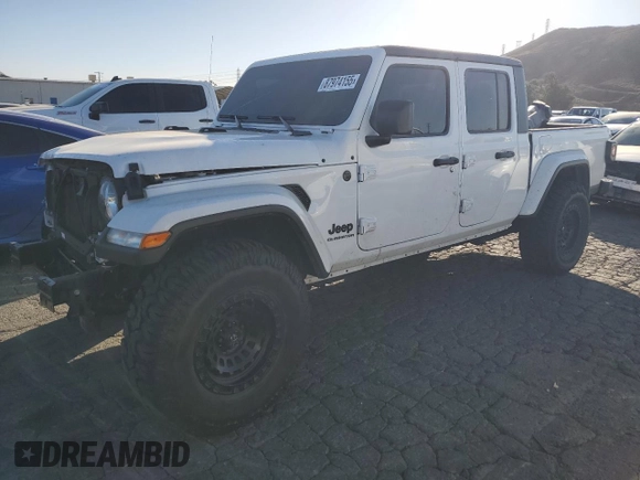 2022 Jeep Gladiator Willys with VIN 1C6HJTAG9NL143314, listed as a Copart auction lot 87974155 with 25,106 mi miles and Salvage title. Bid and sale history available at DreamBid. Image 1.