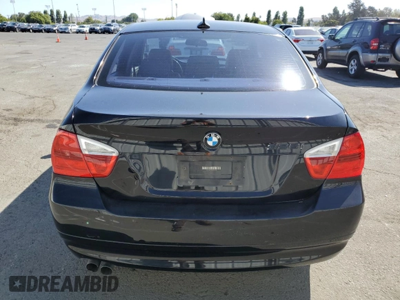 2006 BMW 3 Series 325i with VIN WBAVB13546KX37483, listed as a Copart auction lot 62717615 with 154,957 mi miles and Salvage title. Bid and sale history available at DreamBid. Image 6.