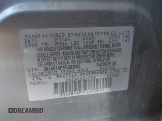 2014 Nissan Sentra S with VIN 3N1AB7AP7EL683282, listed as a IAAI auction lot 42035110 with 90,400 mi miles and . Bid and sale history available at DreamBid. Image 9.