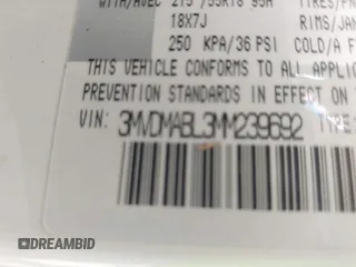 2021 Mazda CX-30 Select with VIN 3MVDMABL3MM239692, listed as a IAAI auction lot 41354738 with 48,928 mi miles and . Bid and sale history available at DreamBid. Image 9.