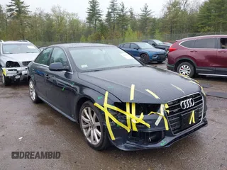 2014 Audi A4 Premium with VIN WAUBFAFL4EN011461, listed as a IAAI auction lot 42200430 with 165,753 mi miles and . Bid and sale history available at DreamBid. Image 1.
