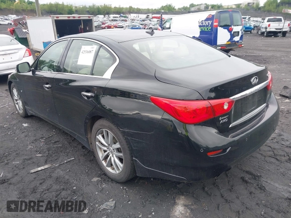 2014 Infiniti Q50 Premium z VIN JN1BV7AR3EM697330, wystawiony jako IAAI lot #42536087 z przebiegiem 231 222 mil mil oraz . Historia ofert i sprzedaży dostępna na DreamBid. Obrazek 3.