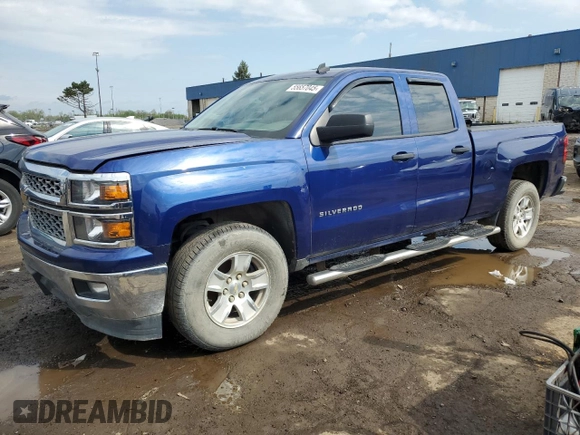 2014 Chevrolet Silverado 1500 LT with VIN 1GCRCREC8EZ214789, listed as a Copart auction lot 55657045 with 160,813 mi miles and Salvage Title. Bid and sale history available at DreamBid. Image 1.