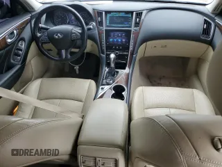 2014 Infiniti Q50 Premium with VIN JN1BV7AP4EM676758, listed as a Copart auction lot 58843275 with 138,404 mi miles and Salvage title. Bid and sale history available at DreamBid. Image 8.