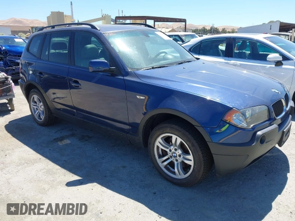 2005 BMW X3 3.0i with VIN WBXPA93425WD01748, listed as a IAAI auction lot 42546025 with 154,275 mi miles and . Bid and sale history available at DreamBid. Image 1.