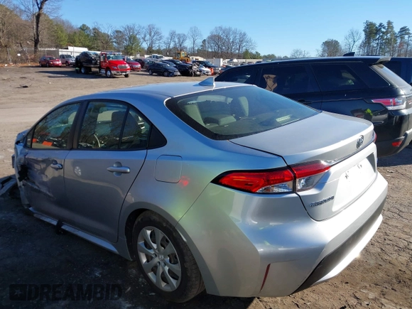 2020 Toyota Corolla LE with VIN JTDEPRAE7LJ113796, listed as a IAAI auction lot 41222712 with 1 mi miles. Bid and sale history available at carsss.com. Image 13.