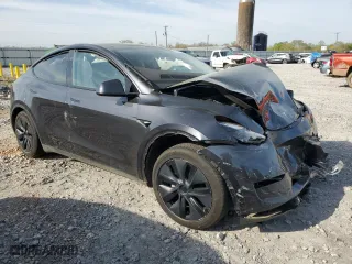 2024 Tesla Model Y with VIN 7SAYGDED6RF112689, listed as a Copart auction lot 50763815 with 11,933 mi miles and Salvage Title. Bid and sale history available at carsss.com. Image 4.
