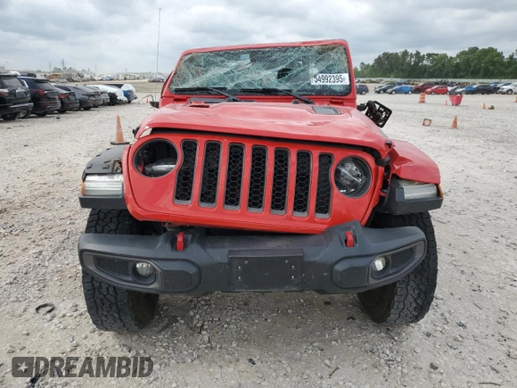 2020 Jeep Gladiator Rubicon z VIN 1C6JJTBG4LL167159, wystawiony jako Copart lot #54992395 z przebiegiem 73 906 mil mil oraz Szkoda całkowita • Salvage title. Historia ofert i sprzedaży dostępna na DreamBid. Obrazek 5.
