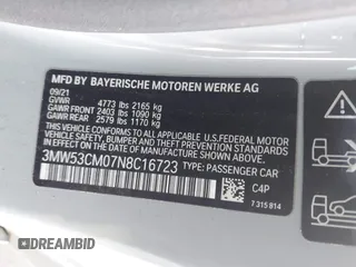 2022 BMW 2 Series M240i xDrive with VIN 3MW53CM07N8C16723, listed as a IAAI auction lot 42173534 with 26,767 mi miles and . Bid and sale history available at DreamBid. Image 9.