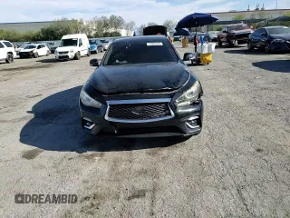 2019 Infiniti Q50 Luxe with VIN JN1EV7APXKM510124, listed as a Copart auction lot 59026325 with 43,228 mi miles and Salvage title. Bid and sale history available at DreamBid. Image 13.