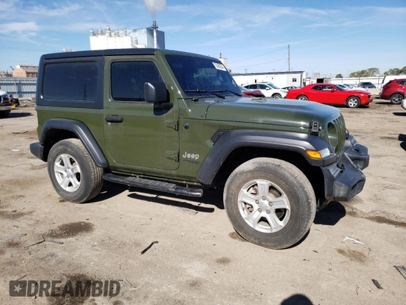2021 Jeep Wrangler Sport S with VIN 1C4HJXAG0MW577361, listed as a Copart auction lot 75499554 with 39,529 mi miles and Salvage Title. Bid and sale history available at DreamBid. Image 4.