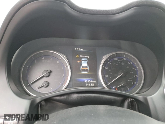 2014 Infiniti Q50 Premium with VIN JN1BV7AR2EM703991, listed as a Copart auction lot 85710924 with 193,804 mi miles and Salvage Title. Bid and sale history available at carsss.com. Image 9.