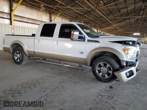 2011 Ford F-250 XL with VIN 1FT7W2A63BEC20668, listed as a Copart auction lot 43641435 with 157,120 mi miles and Salvage Title. Bid and sale history available at carsss.com. Image 4.