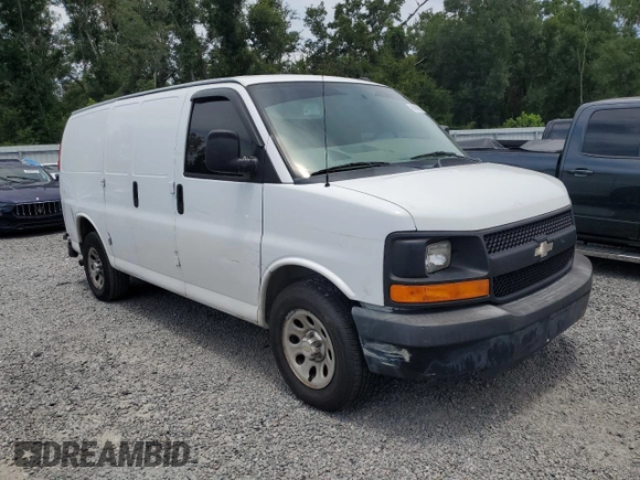 2013 Chevrolet Express Cargo with VIN 1GCSGAFX8D1119655, listed as a Copart auction lot 65659025 with 81,670 mi miles and Salvage title. Bid and sale history available at DreamBid. Image 4.