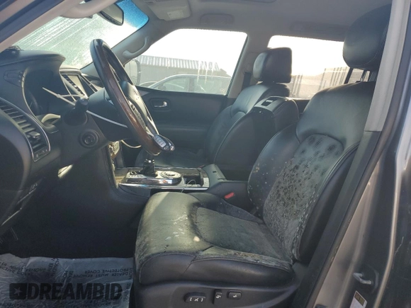2015 Infiniti QX80 with VIN JN8AZ2NF9F9572311, listed as a Copart auction lot 75133454 with 0 mi miles and Salvage Title. Bid and sale history available at carsss.com. Image 7.