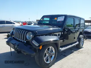 2023 Jeep Wrangler Sahara with VIN 1C4HJXEN5PW508257, listed as a IAAI auction lot 42007569 with 34,990 mi miles and . Bid and sale history available at DreamBid. Image 19.