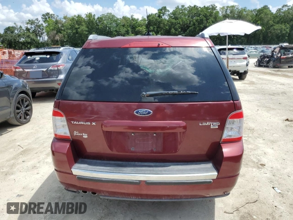 2008 Ford Taurus X Limited z VIN 1FMDK06W98GA36582, wystawiony jako Copart lot #58540015 z przebiegiem 95 228 mil mil oraz Szkoda całkowita • Salvage title. Historia ofert i sprzedaży dostępna na DreamBid. Obrazek 6.