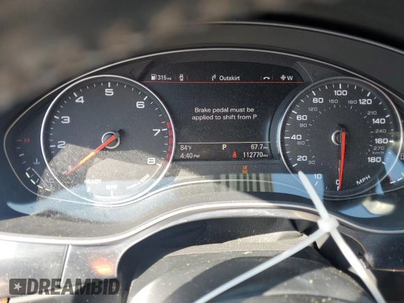 2016 Audi A6 Premium Plus with VIN WAUGFAFC5GN176850, listed as a Copart auction lot 60137275 with 112,770 mi miles and Salvage title. Bid and sale history available at DreamBid. Image 9.