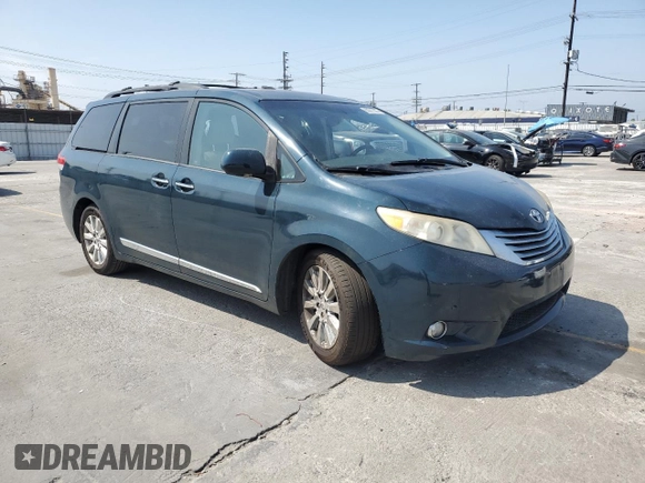 2012 Toyota Sienna XLE AAS with VIN 5TDYK3DC8CS224654, listed as a Copart auction lot 60927385 with 161,282 mi miles and Salvage title. Bid and sale history available at DreamBid. Image 4.