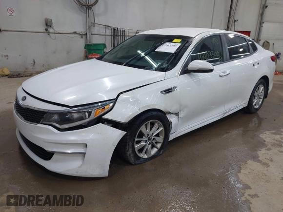 2016 Kia Optima LX with VIN 5XXGT4L39GG048740, listed as a IAAI auction lot 42103300 with 111,574 mi miles and . Bid and sale history available at DreamBid. Image 2.