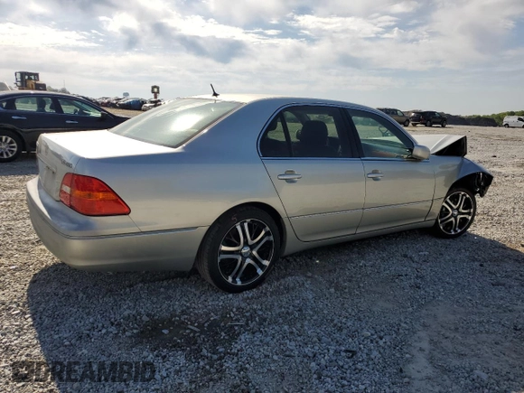 2001 Lexus LS 430 with VIN JTHBN30F810046417, listed as a Copart auction lot 52645575 with 213,865 mi miles and Salvage Title. Bid and sale history available at carsss.com. Image 3.