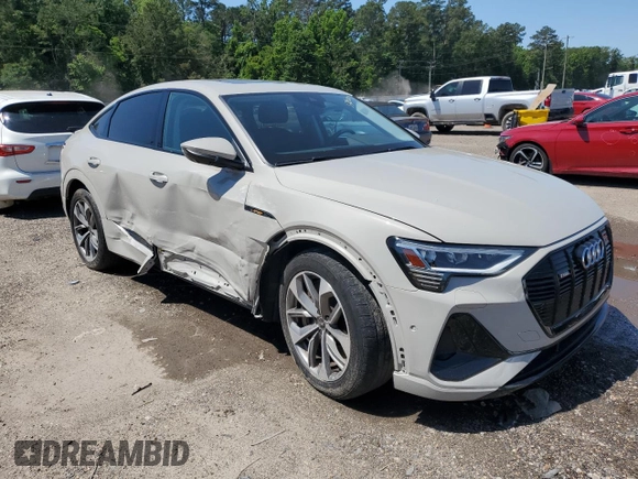 2021 Audi e-tron Sportback Premium Plus with VIN WA12AAGE3MB013620, listed as a Copart auction lot 53856925 with 37,232 mi miles and Salvage title. Bid and sale history available at DreamBid. Image 4.