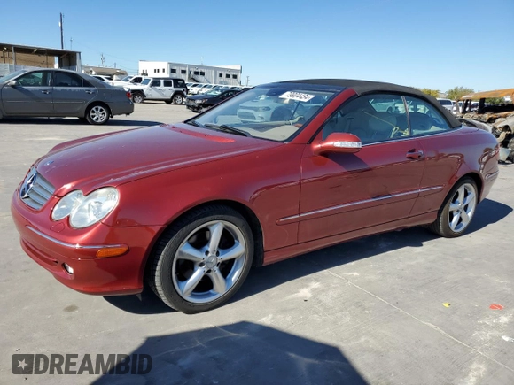 2005 Mercedes-Benz CLK 320 with VIN WDBTK65G45T043762, listed as a Copart auction lot 79904434 with 88,127 mi miles and Salvage Title. Bid and sale history available at DreamBid. Image 1.