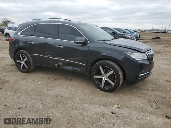 2016 Acura MDX Advance with VIN 5FRYD4H98GB014983, listed as a Copart auction lot 55525135 with 120,221 mi miles and Salvage title. Bid and sale history available at DreamBid. Image 4.