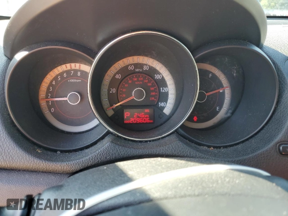 2013 Kia Forte EX with VIN KNAFU4A20D5696371, listed as a Copart auction lot 72035544 with 209,606 mi miles and Salvage Title. Bid and sale history available at carsss.com. Image 9.