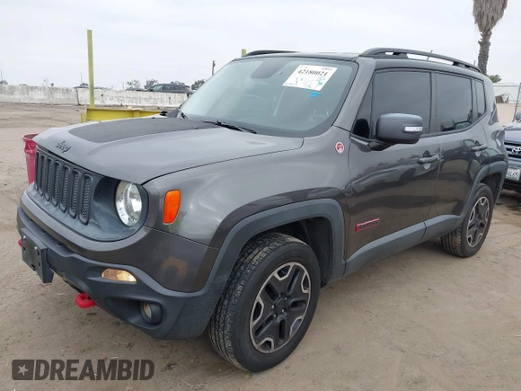 2016 Jeep Renegade Trailhawk with VIN ZACCJBCT0GPD72437, listed as a IAAI auction lot 42180021 with 115,427 mi miles and . Bid and sale history available at carsss.com. Image 18.