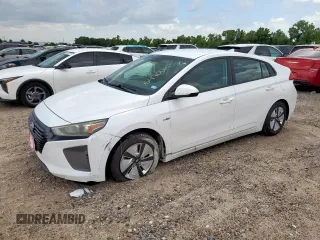 2018 Hyundai Ioniq Blue with VIN KMHC65LC7JU075492, listed as a Copart auction lot 64700145 with 87,413 mi miles and Salvage title. Bid and sale history available at DreamBid. Image 1.