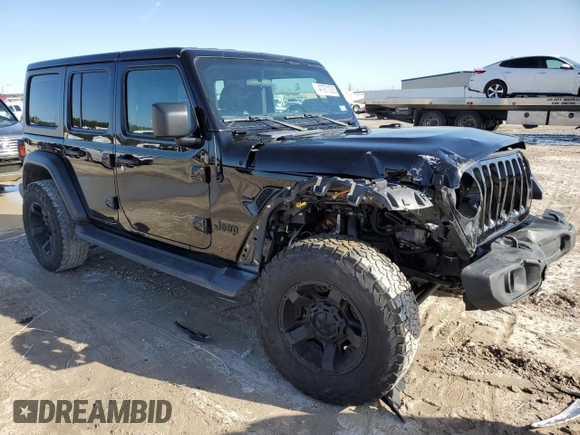 2022 Jeep Wrangler Unlimited Sport with VIN 1C4HJXDG4NW206622, listed as a Copart auction lot 47971005 with 62,240 mi miles and Salvage Title. Bid and sale history available at DreamBid. Image 4.