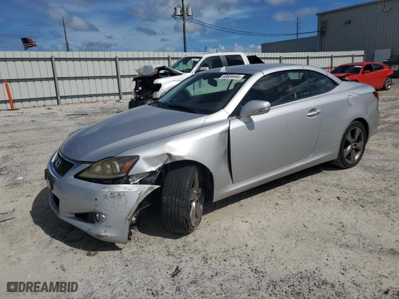 2011 Lexus IS 250C with VIN JTHFF2C23B2518711, listed as a Copart auction lot 68804444 with 221,020 mi miles and Salvage Title. Bid and sale history available at carsss.com. Image 1.