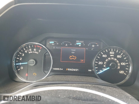 2017 Ford F-150 XL with VIN 1FTEW1EF6HFA17806, listed as a Copart auction lot 51717025 with 143,203 mi miles and Salvage Title. Bid and sale history available at carsss.com. Image 9.