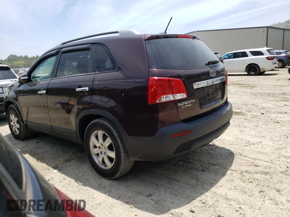 2012 Kia Sorento LX with VIN 5XYKT3A64CG194955, listed as a Copart auction lot 59443524 with 185,185 mi miles and Salvage Title. Bid and sale history available at DreamBid. Image 2.